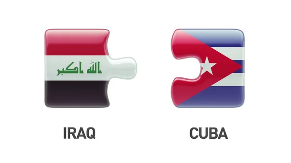 Cuba Iraq  Puzzle Concept — Stock Photo, Image