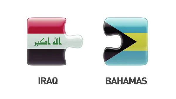 Bahamas Irak puslespil koncept - Stock-foto