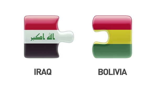 Concetto di Puzzle di Iraq Bolivia — Foto Stock