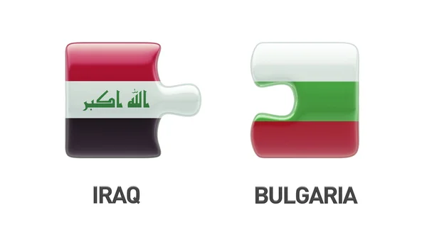 保加利亚伊拉克拼图概念 — 图库照片