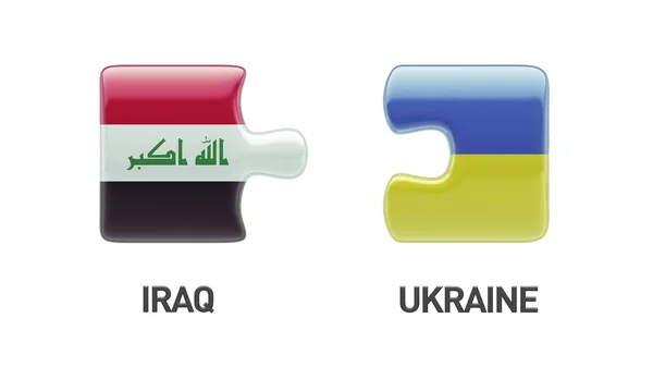 乌克兰伊拉克拼图概念 — 图库照片