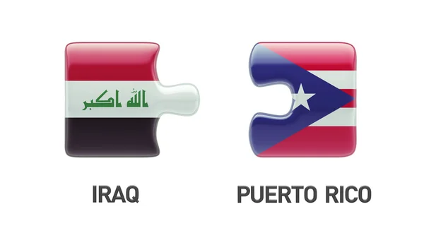 Puerto Rico Irak puzzel Concept — Stockfoto