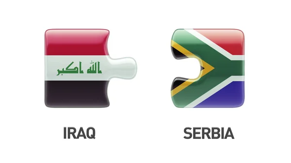 South Africa Iraq  Puzzle Concept — Stock Photo, Image