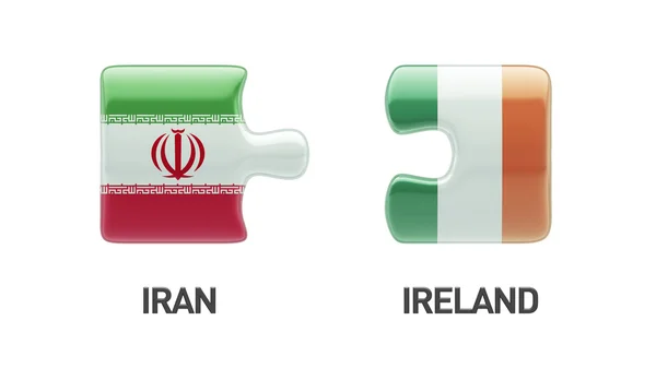 Iran Ireland  Puzzle Concept — Stock Photo, Image