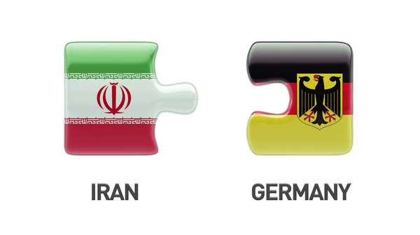 Iran Germany  Puzzle Concept — Stock Photo, Image