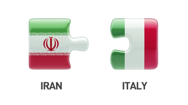 Italie Iran Puzzle Concept — Photo