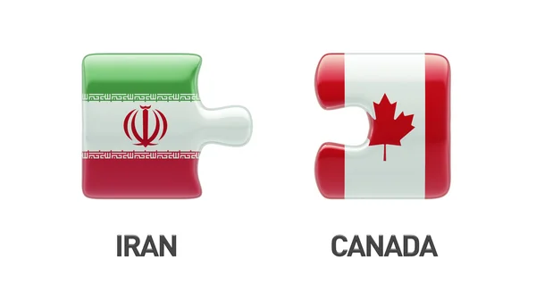 Canada Iran puzzel Concept — Stockfoto