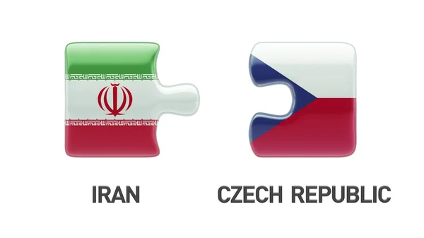 Tsjechische Republiek Iran puzzel Concept — Stockfoto