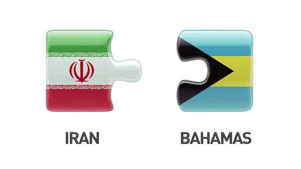 Bahamy Írán logická koncepce — Stock fotografie