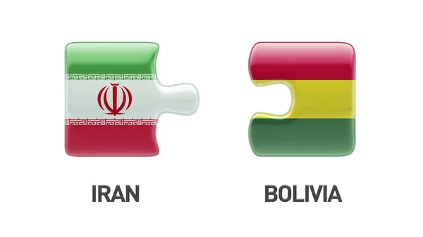 ボリビア イラン パズル コンセプト — ストック写真