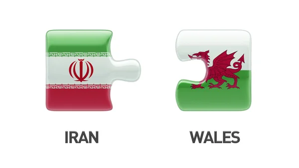 Wales Iran puzzel Concept — Stockfoto