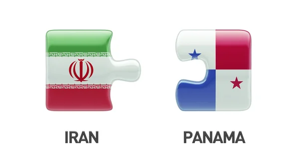 パナマ イラン パズル コンセプト — ストック写真