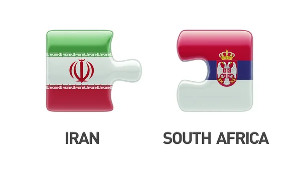 Serbia iran puzzle-konzept — Stockfoto