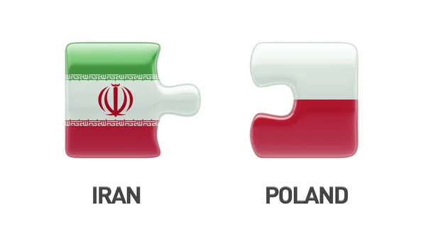 Polen Iran puzzel Concept — Stockfoto