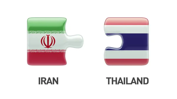 Thajsko Írán logická koncepce — Stock fotografie