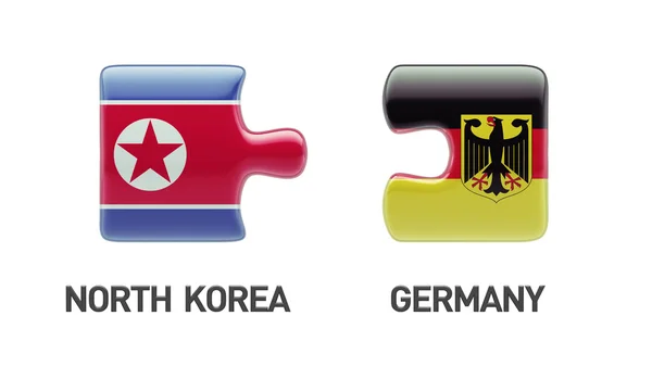 Corée du Nord Allemagne Puzzle Concept — Photo