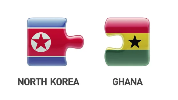 Corea del Nord Ghana Puzzle Concept — Foto Stock