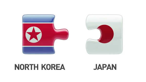 Japón Corea del Norte Puzzle Concepto —  Fotos de Stock