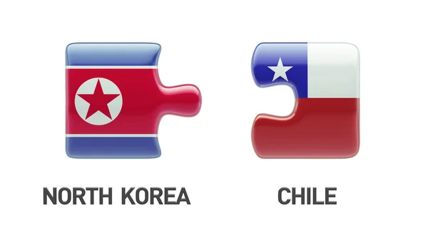 Chile Észak-Korea nehézség koncepció — Stock Fotó