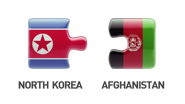 Afganistanie Korea Północna logiczne pojęcia — Zdjęcie stockowe