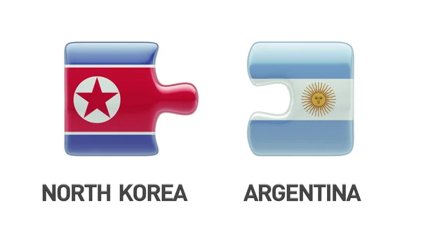 Argentina North Korea  Puzzle Concept — Stock Photo, Image