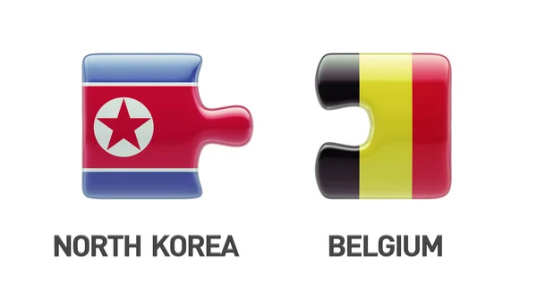 ベルギー北朝鮮パズル コンセプト — ストック写真