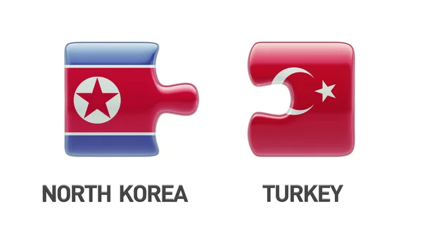 Turquia North Korea Puzzle Concept — Fotografia de Stock