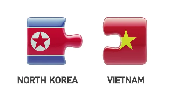 Wietnam Korea Północna logiczne pojęcia — Zdjęcie stockowe