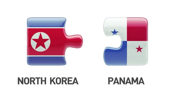 Panama Kuzey Kore bulmaca kavramı — Stok fotoğraf