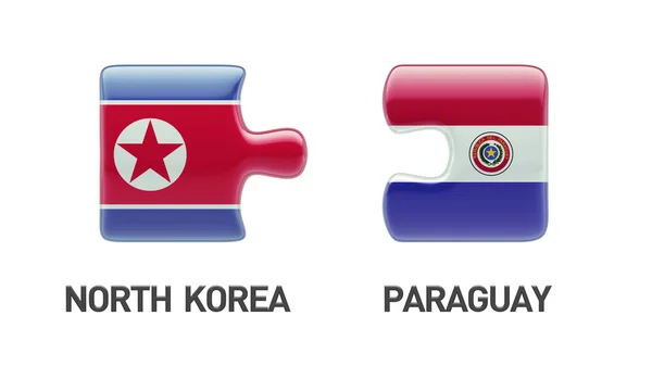 Paraguay Kuzey Kore bulmaca kavramı — Stok fotoğraf