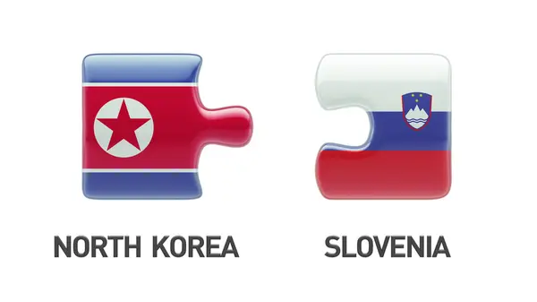 Slovenia North Korea  Puzzle Concept — Stock Photo, Image