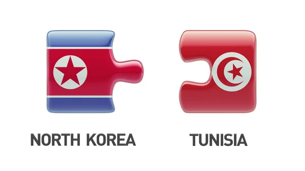 Koncepcja logiczne Korei Północnej Tunezji — Zdjęcie stockowe