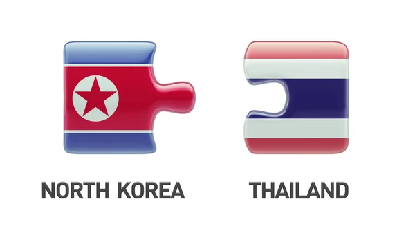 Thaïlande Corée du Nord Puzzle Concept — Photo