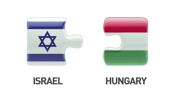 Israele Ungheria Puzzle Concept — Foto Stock