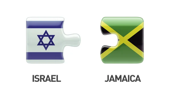 Conceito de quebra-cabeça de Israel Jamaica — Fotografia de Stock