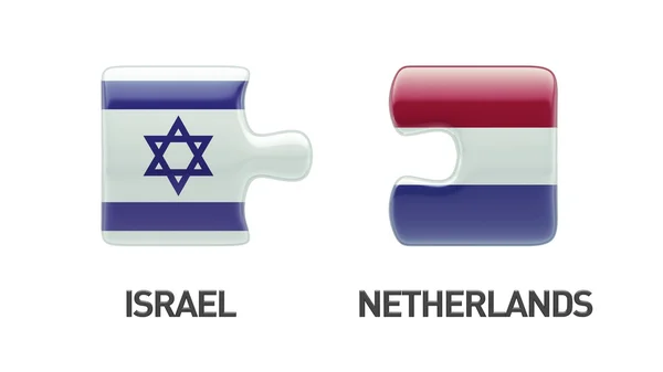 Países Bajos Israel Puzzle Concept — Foto de Stock