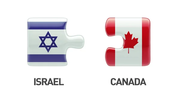 Kanada Israel pussel koncept — Stockfoto