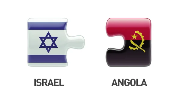 Angola Israel Puzzle-Konzept — Stockfoto