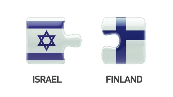 핀란드 이스라엘 퍼즐 개념 — 스톡 사진