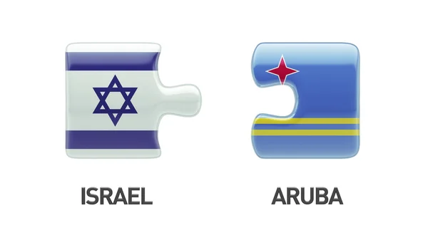 Aruba Israel Puzzle Concept — Stock Photo, Image