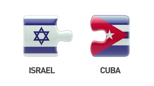 Cuba Israël Puzzle Concept — Photo