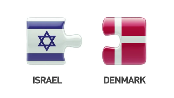 Denmark Israel  Puzzle Concept — Stock Photo, Image