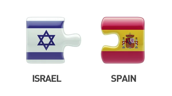 스페인 이스라엘 퍼즐 개념 — 스톡 사진