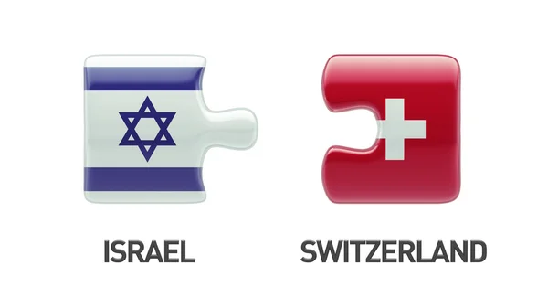 Suisse Israël Puzzle Concept — Photo