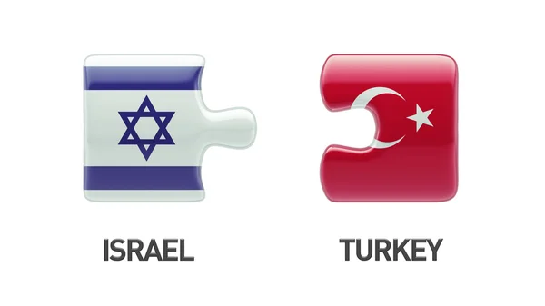 Τουρκία Ισραήλ παζλ έννοια — Φωτογραφία Αρχείου