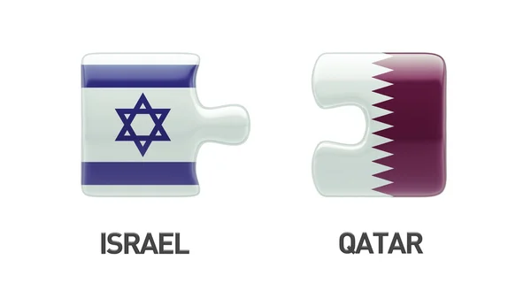 Qatar Israël Puzzle Concept — Photo