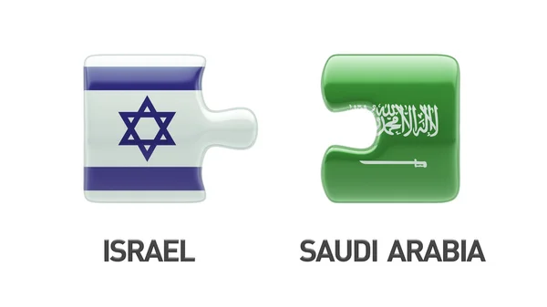 Saudi Arabia Israel  Puzzle Concept — Stock Photo, Image