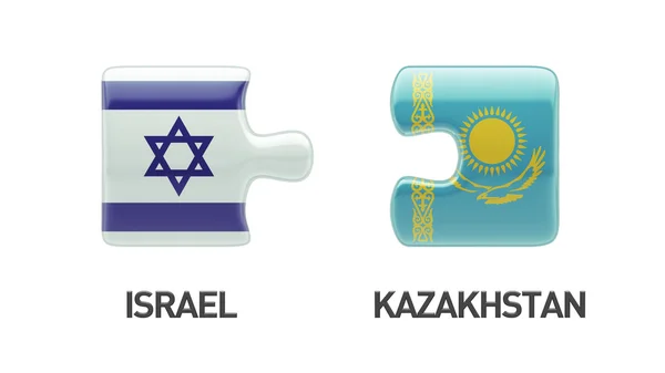 Kazakhstan Israël Puzzle Concept — Photo