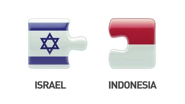 Indonesien israel puzzle concept — Stockfoto