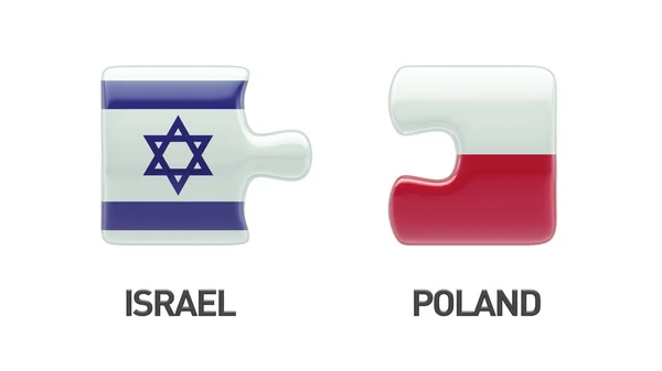 Polonia Israele Puzzle Concept — Foto Stock